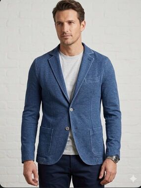 Circolo 1901 dinner jacket blazer blue 2 button 
Stretch cotton